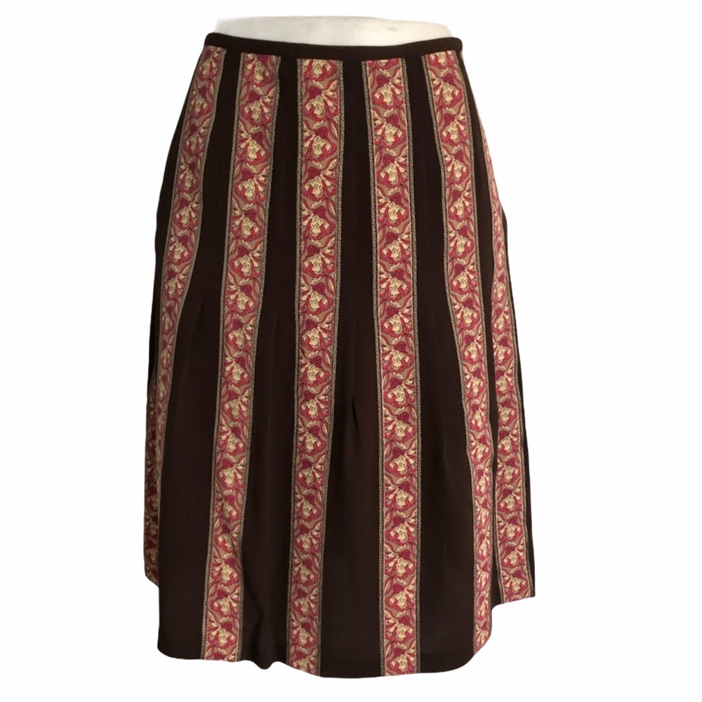 Ann Taylor LOFT Silk Midi Skirt Size 8